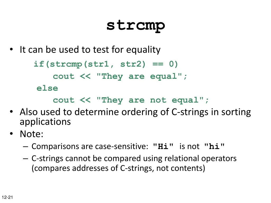 strcmp