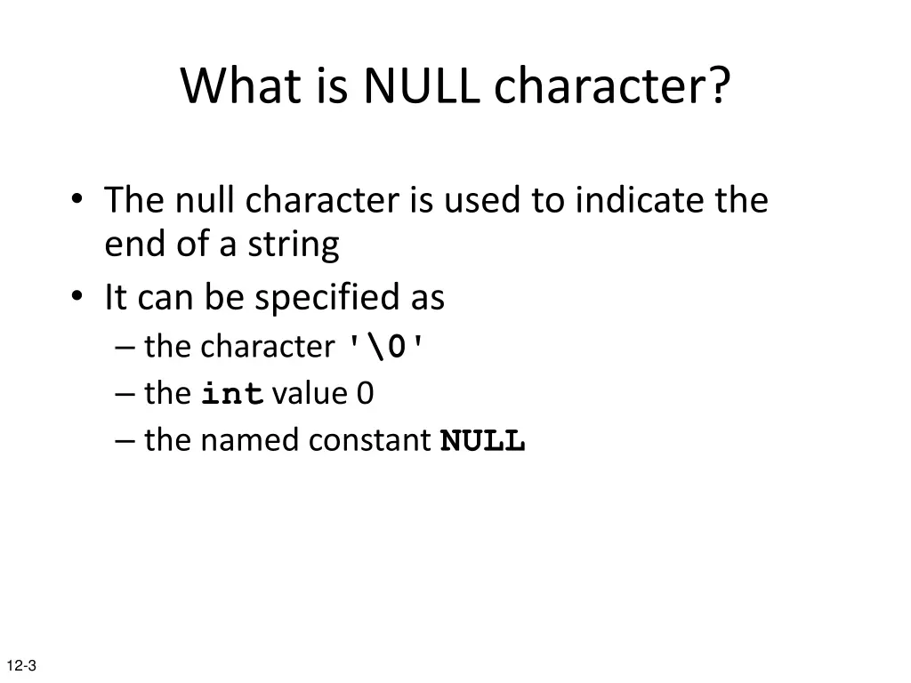 what is null character