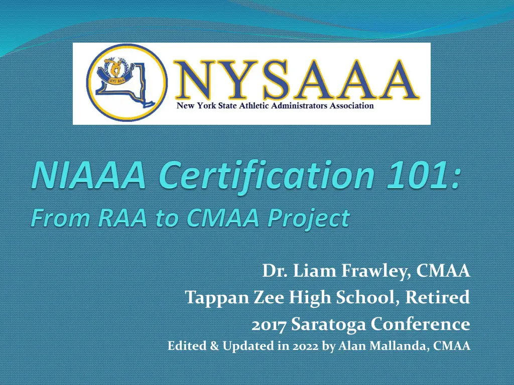 dr liam frawley cmaa tappan zee high school