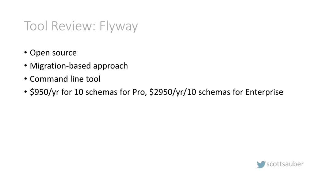 tool review flyway