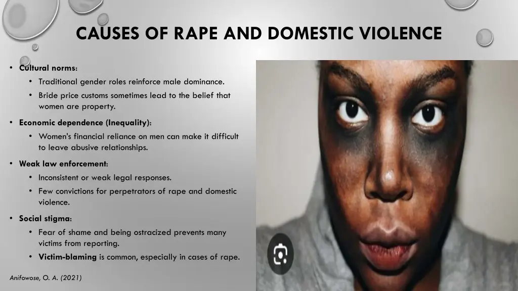 causes of rape and domestic violence