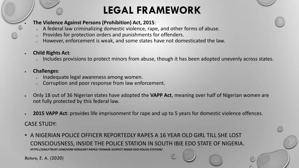 legal framework