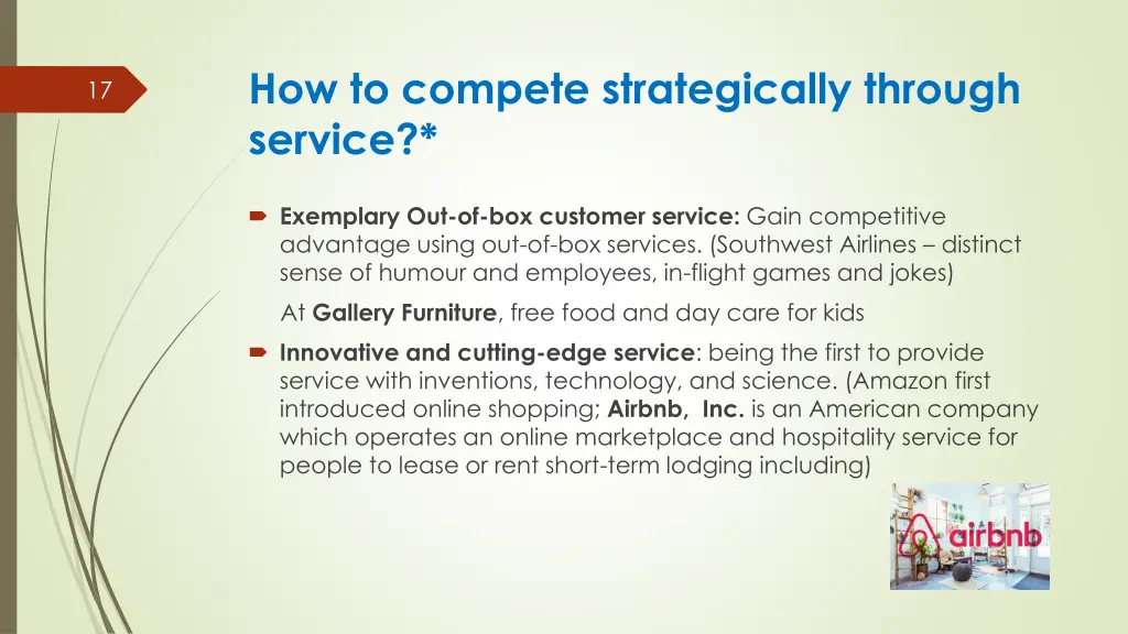 how to compete strategically through service