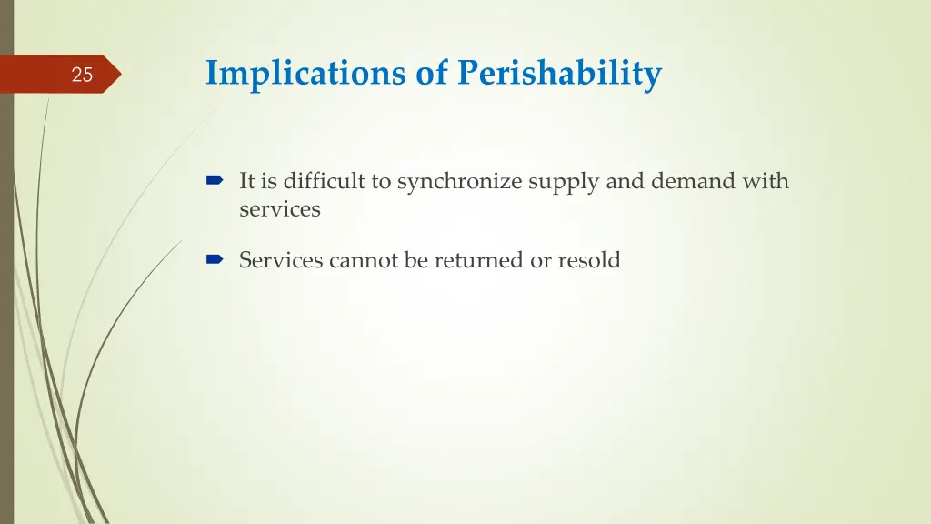 implications of perishability