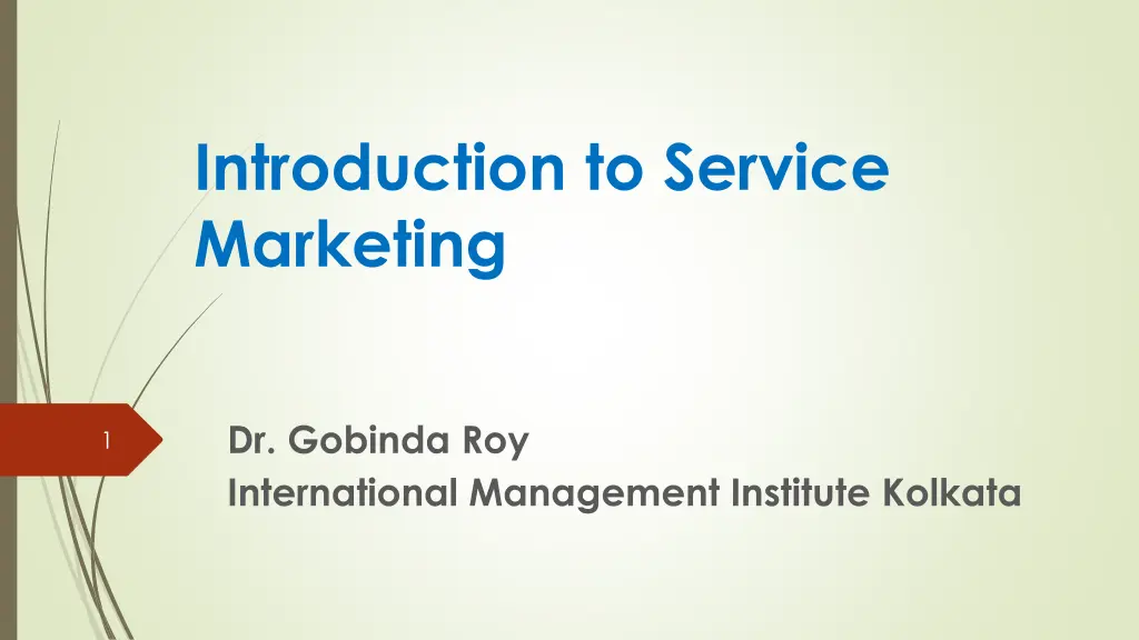 introduction to service marketing
