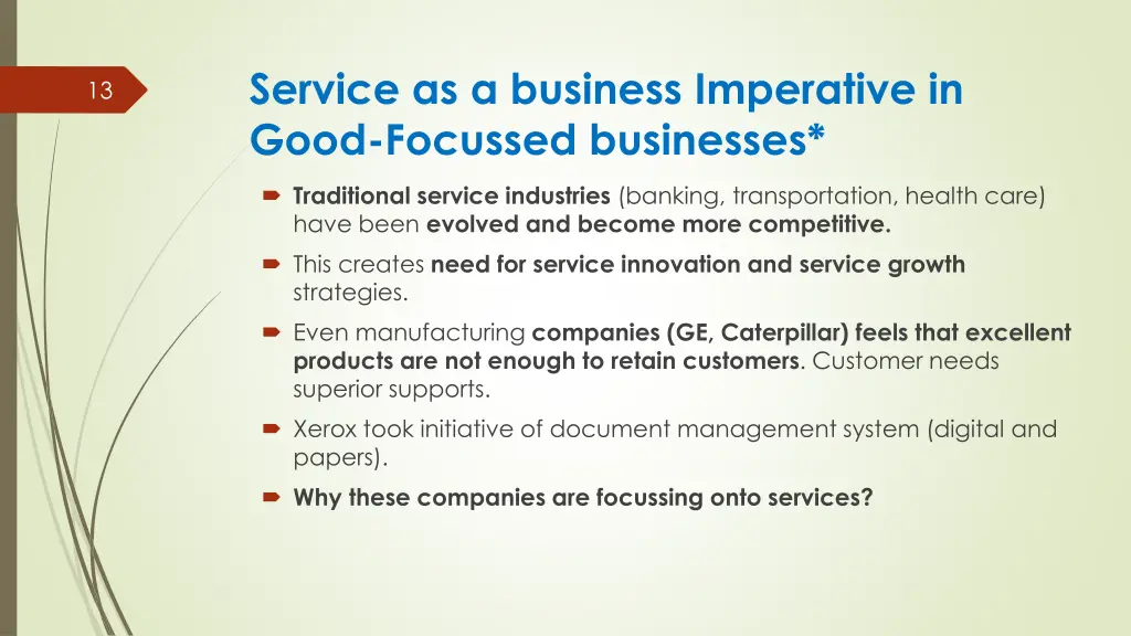 service as a business imperative in good focussed