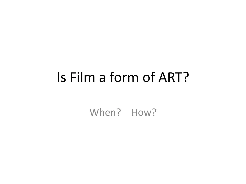 is film a form of art