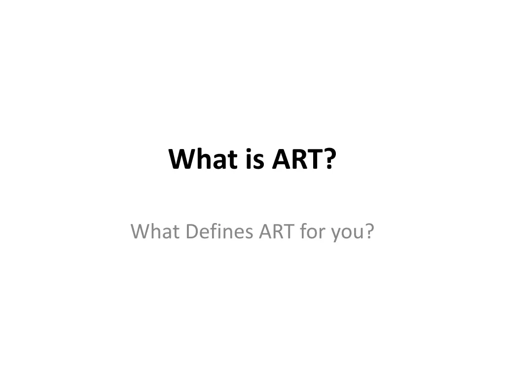 what is art