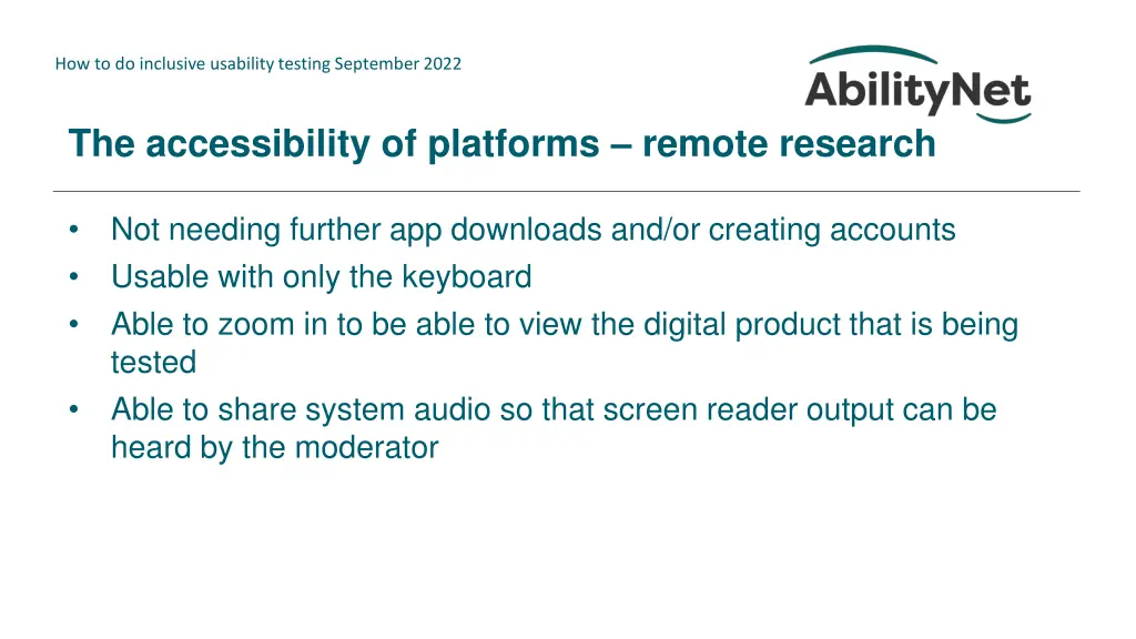 how to do inclusive usability testing september 20