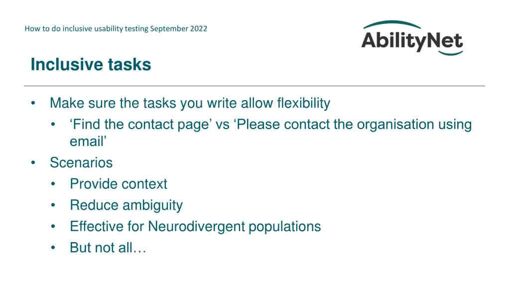 how to do inclusive usability testing september 25
