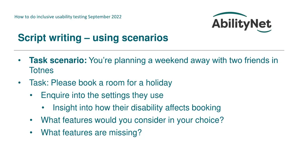 how to do inclusive usability testing september 27
