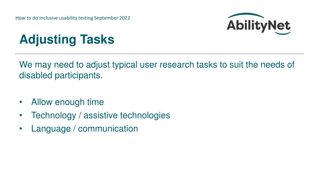how to do inclusive usability testing september 31