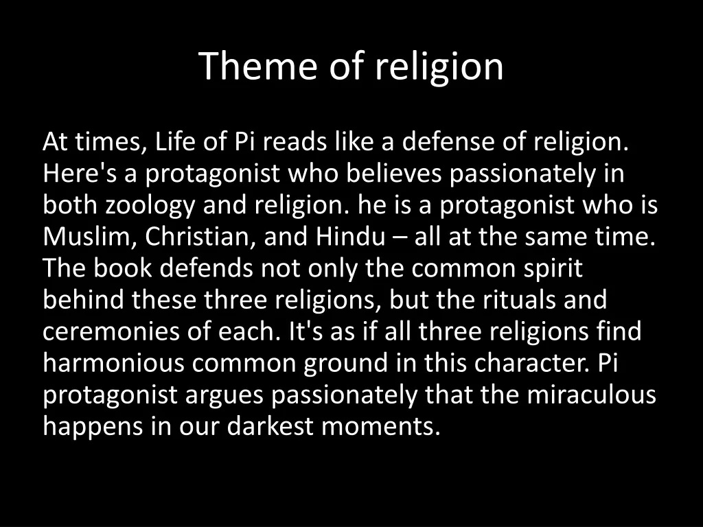 theme of religion