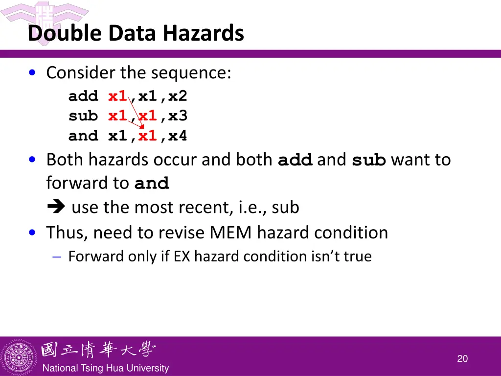 double data hazards
