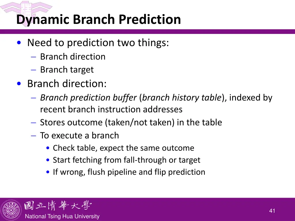 dynamic branch prediction