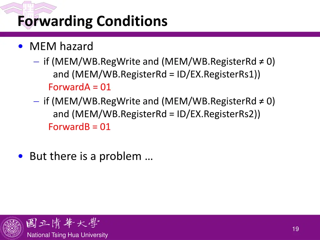forwarding conditions 1