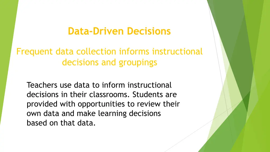 data driven decisions