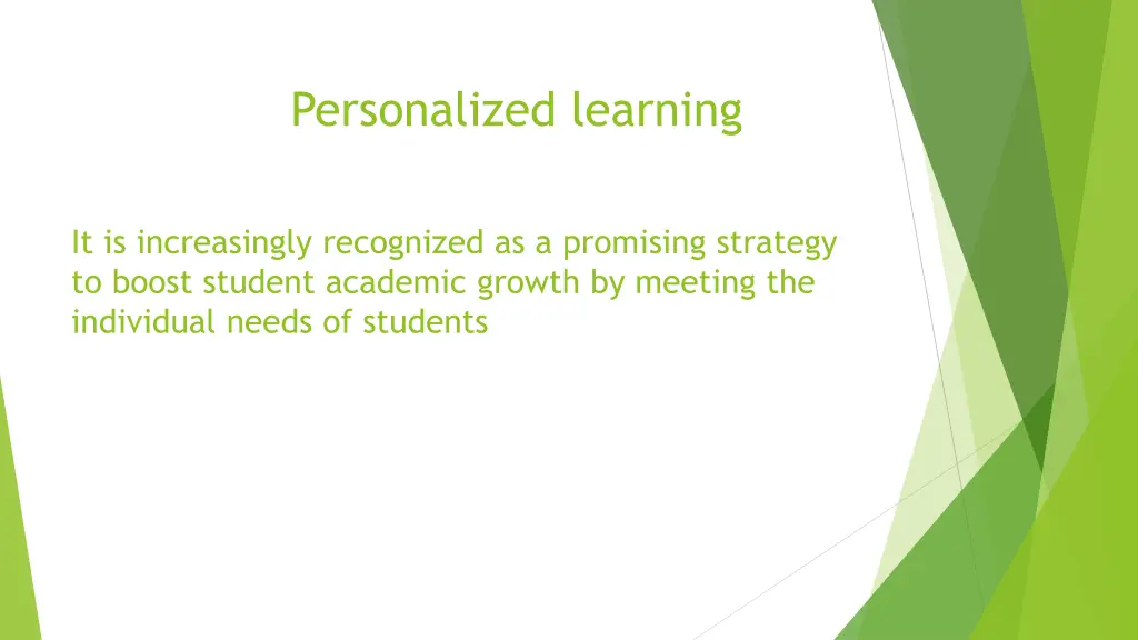 personalized learning