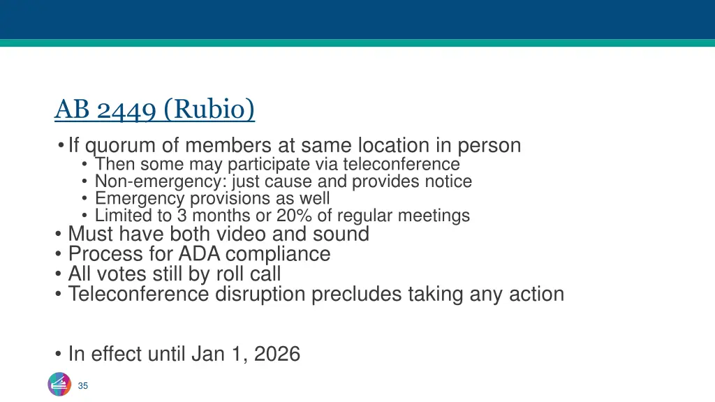 ab 2449 rubio if quorum of members at same