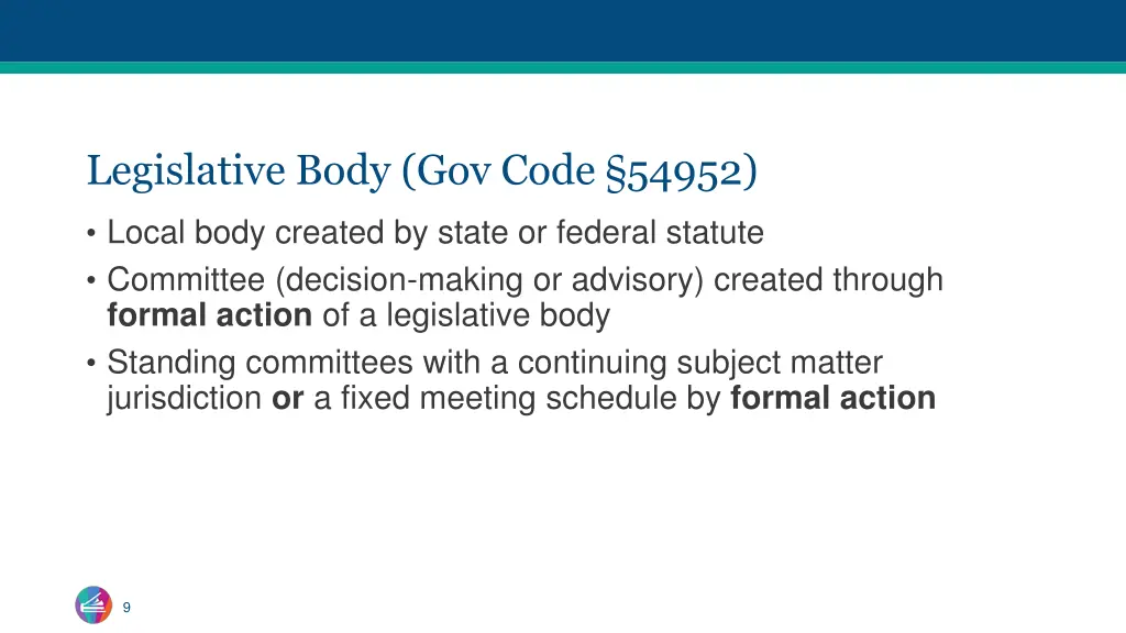 legislative body gov code 54952
