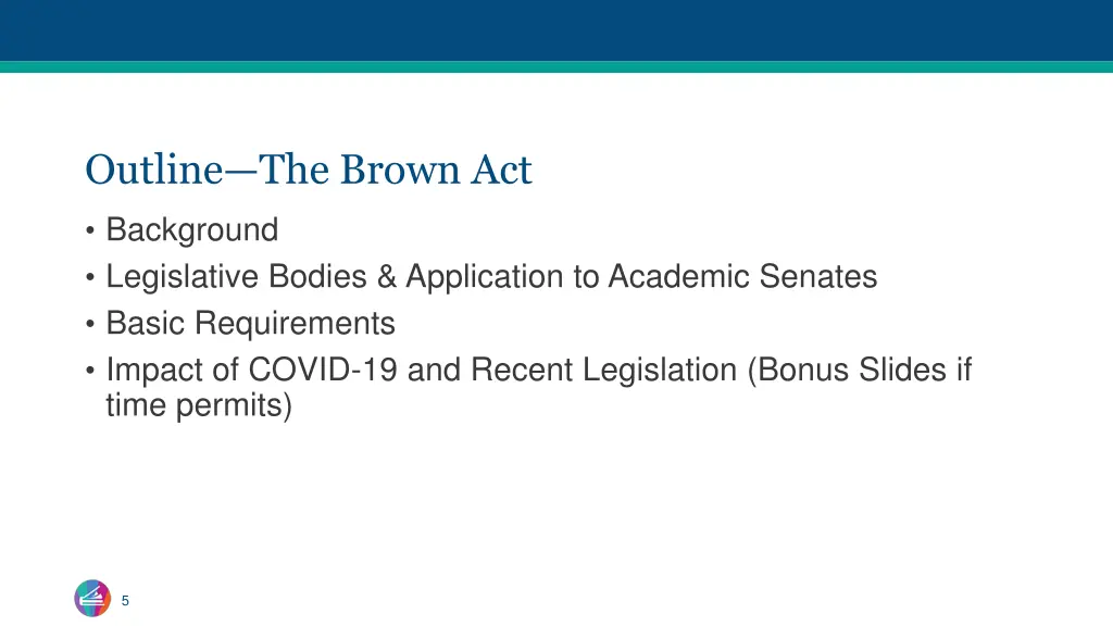 outline the brown act