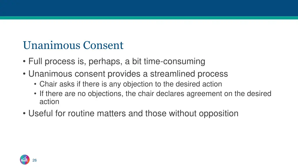 unanimous consent