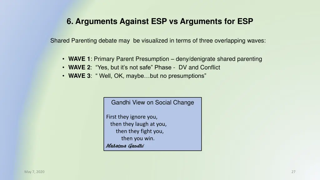 6 arguments against esp vs arguments for esp