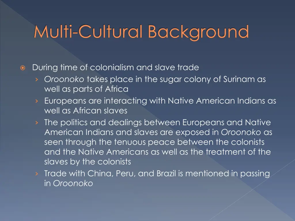 multi cultural background