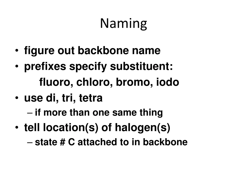 naming