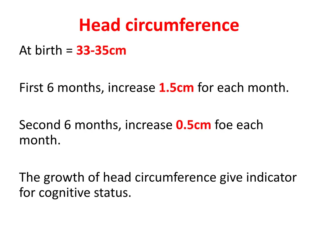 head circumference