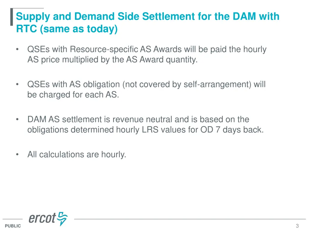 supply and demand side settlement
