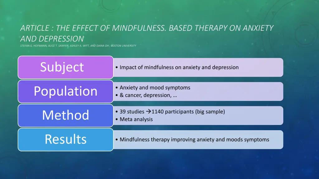 article the effect of mindfulness based therapy