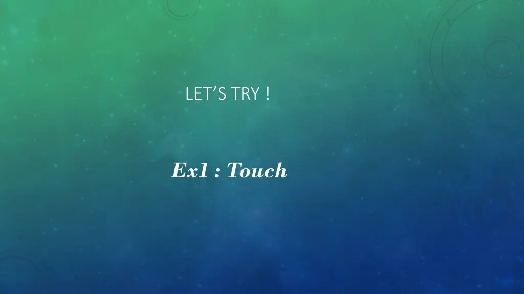 let s try