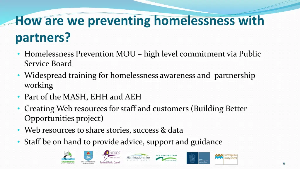 how are we preventing homelessness with partners