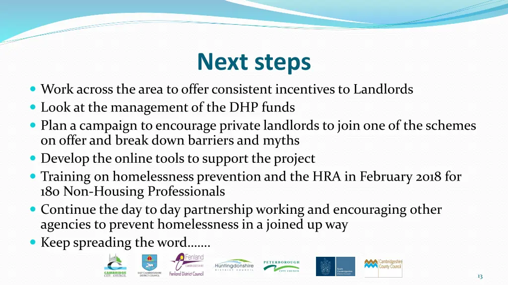 next steps