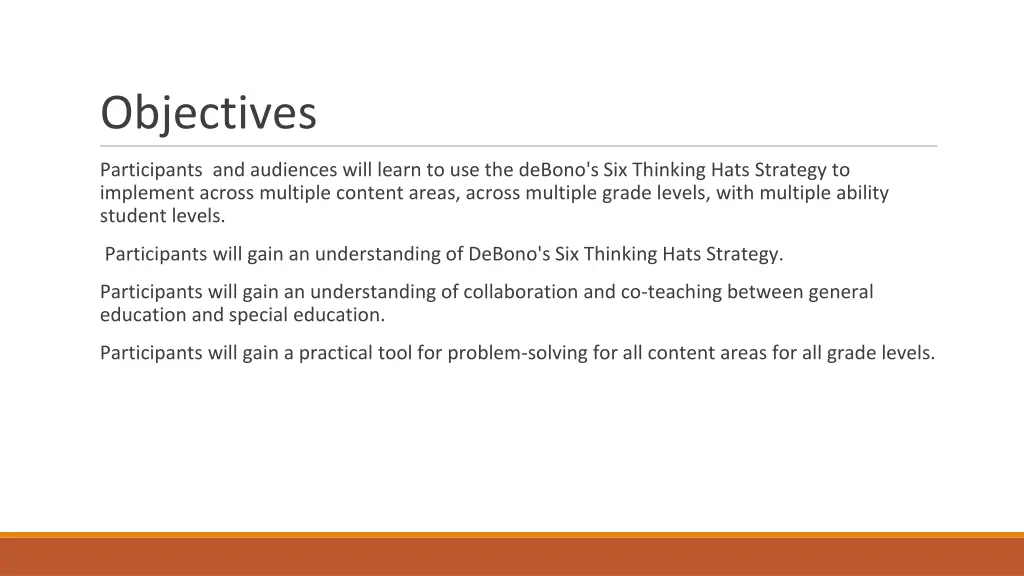 objectives