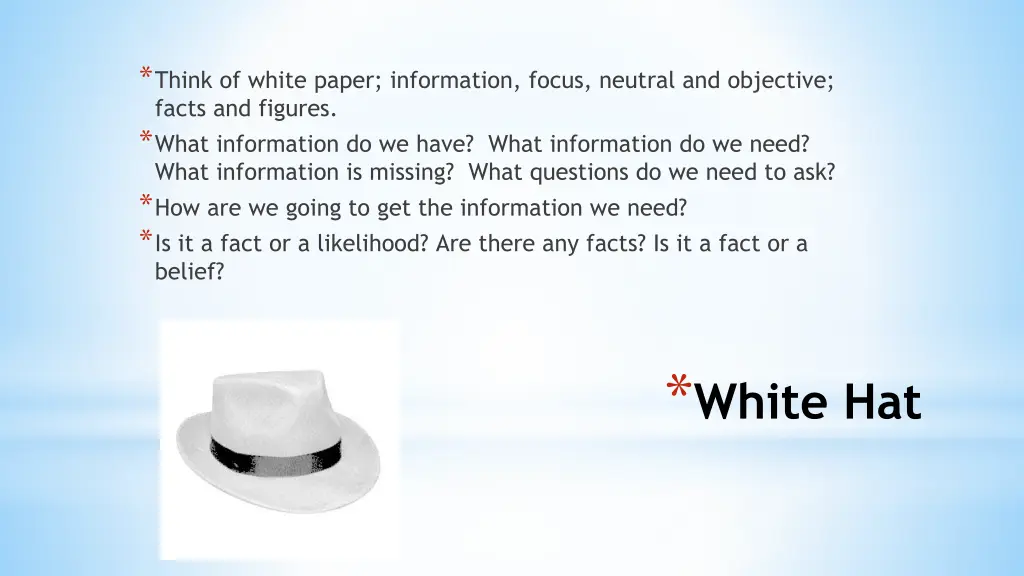 think of white paper information focus neutral