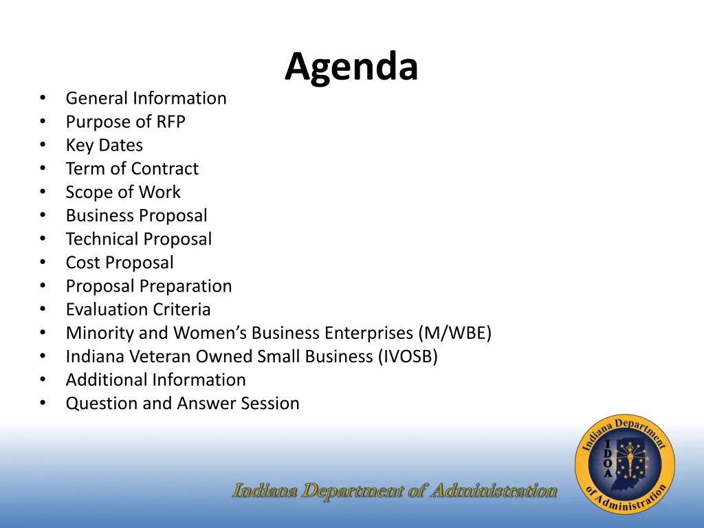 agenda