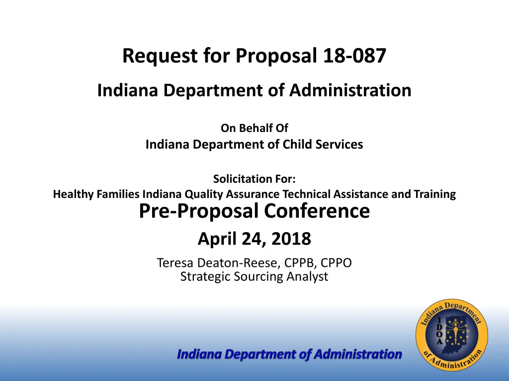 request for proposal 18 087