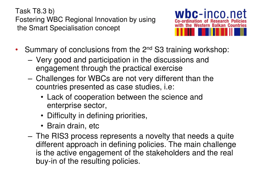 task t8 3 b fostering wbc regional innovation 4