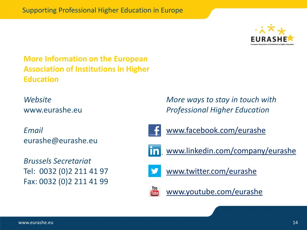 supporting professional higher education in europe 13