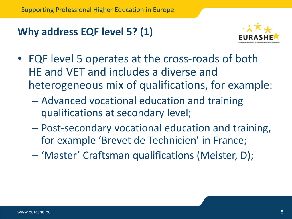 supporting professional higher education in europe 7