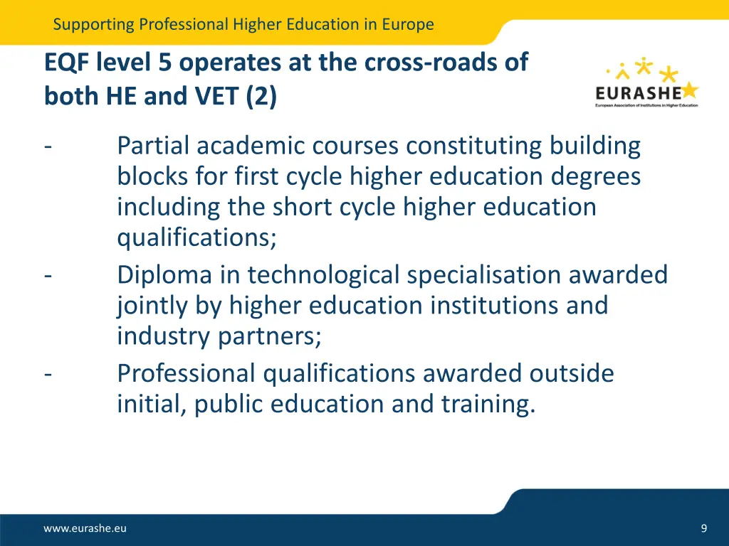 supporting professional higher education in europe 8