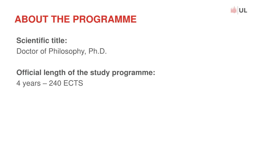 about the programme
