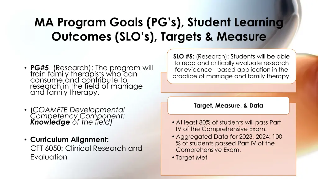 ma program goals pg s student learning outcomes 4