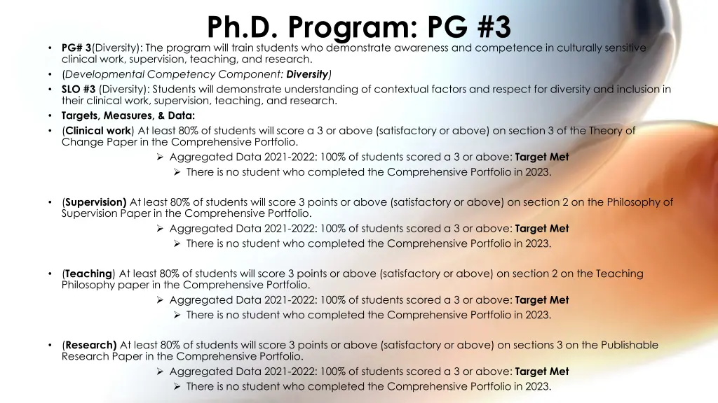ph d program pg 3 pg 3 diversity the program will
