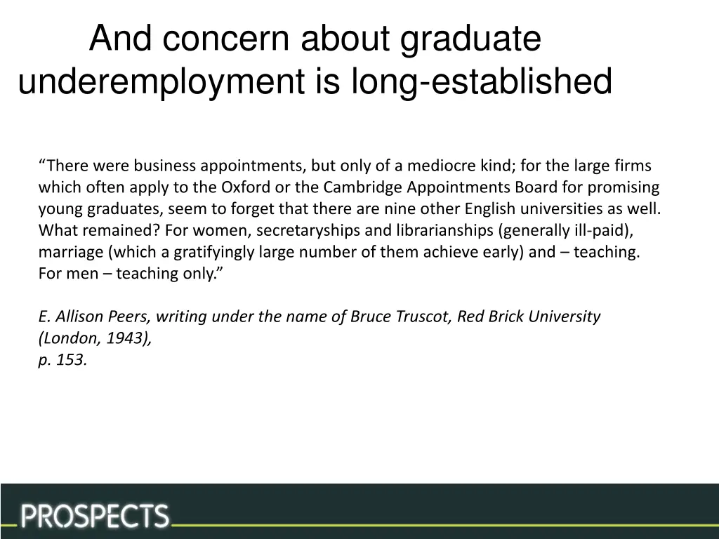 and concern about graduate underemployment 1