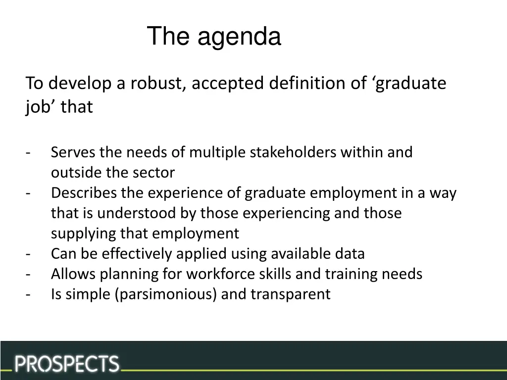 the agenda