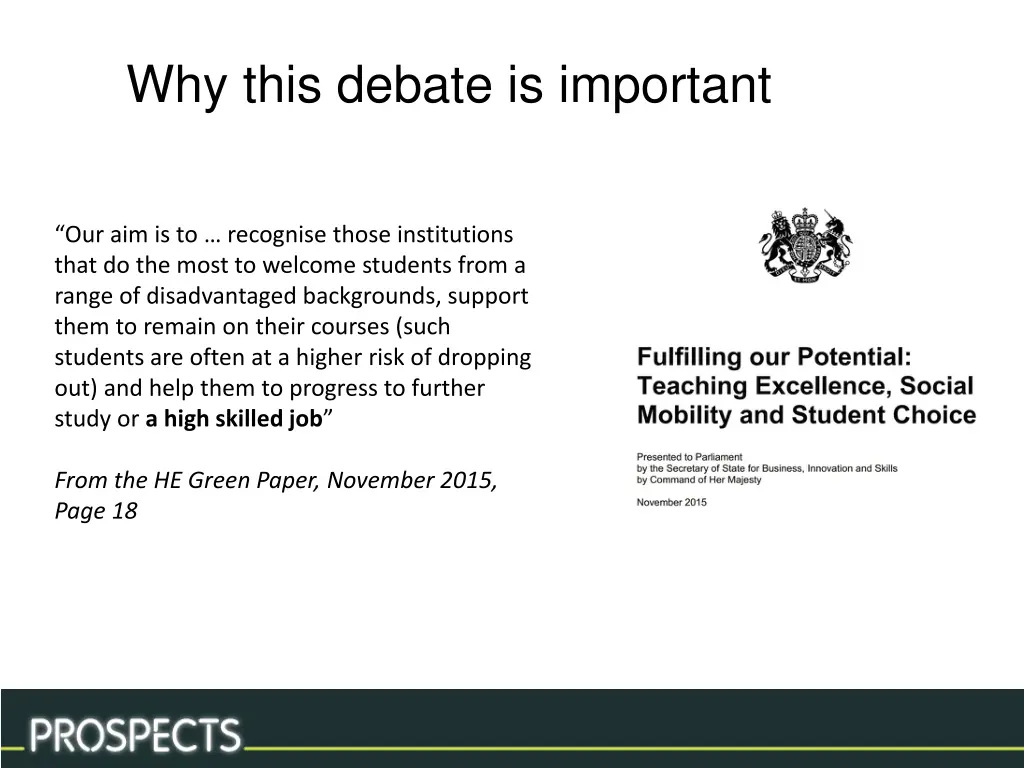 why this debate is important