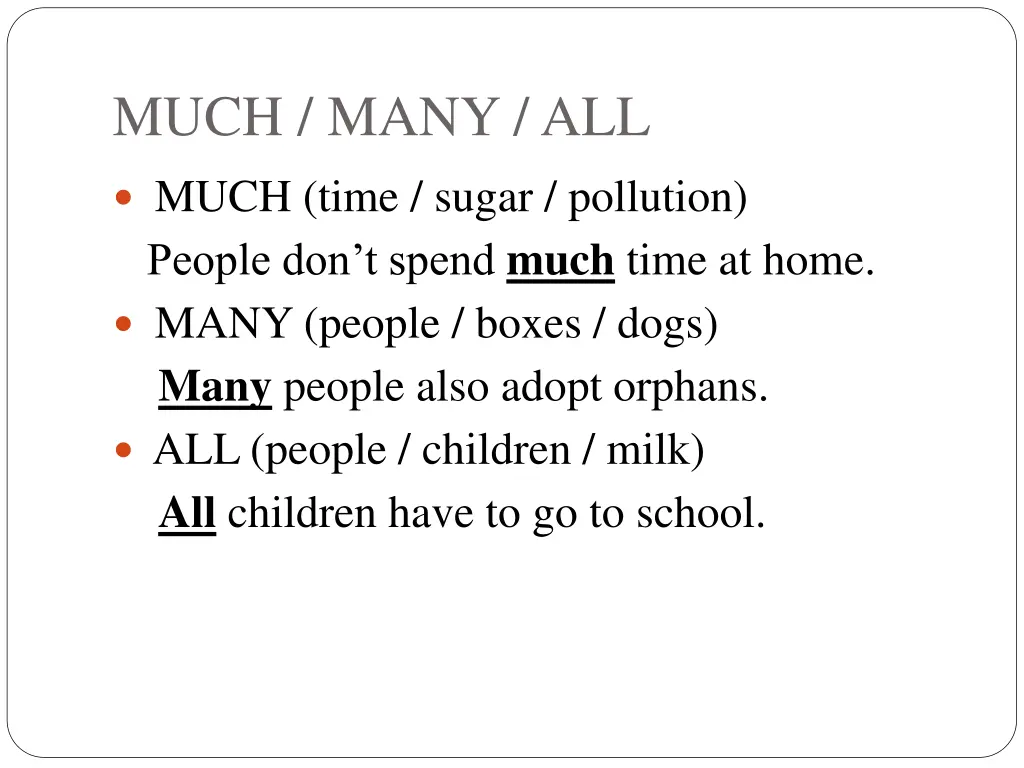 much many all